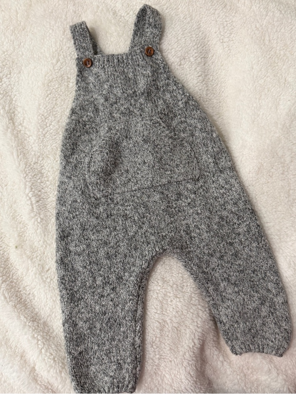 Zara Gray Knit Overalls